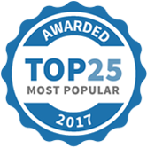 Top 25 Most Popular Party and Event Services badge for 2017