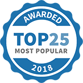 Top 25 Most Popular Party and Event Services badge for 2018